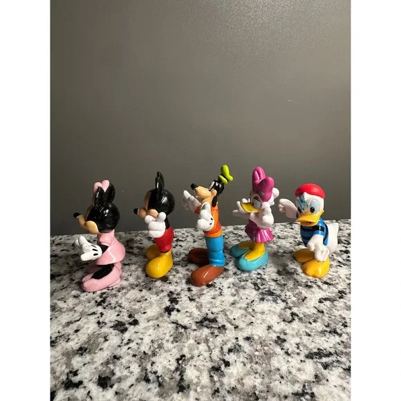 Disney Mini Figures Mickey Mouse Minnie Goofy Donald Daisy Set - Picture 2 of 5